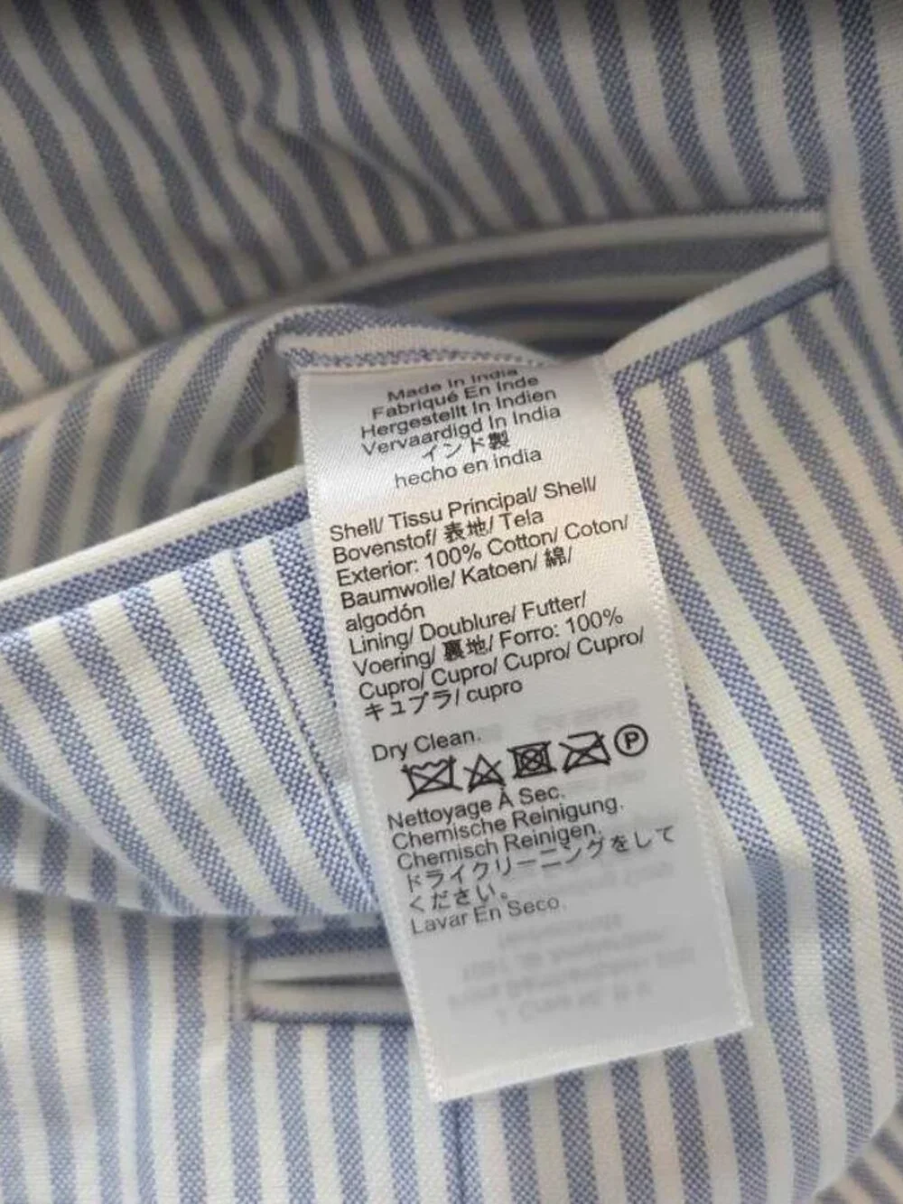 New 38R J.Crew Crosby classic-fit suit jacket in Portuguese cotton oxford stripe